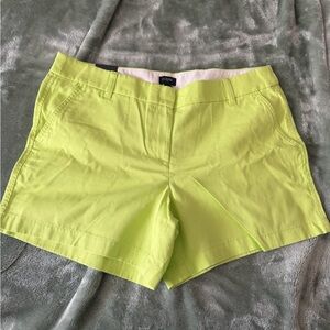 J. Crew Neon Lime Chino Bermuda Shorts